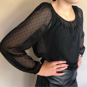 Sexy Little Sparkle ✨ Point Sur Blouse. Size small.